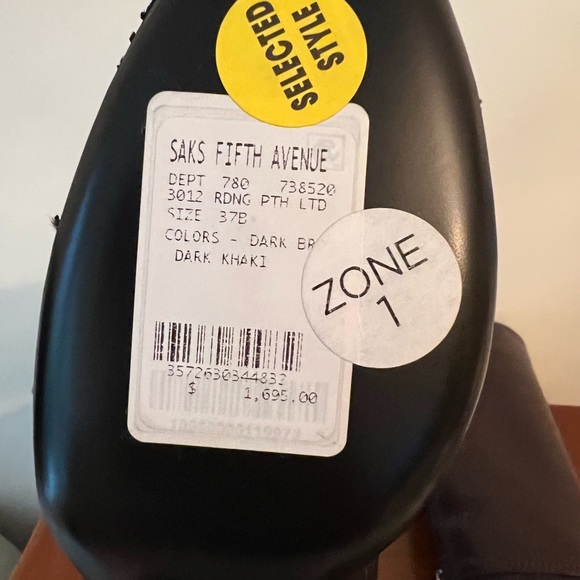 CHANEL Never Worn Dark Brown Khaki Quilted Riding Boots EU 37 US 7 - Picture 6 of 9